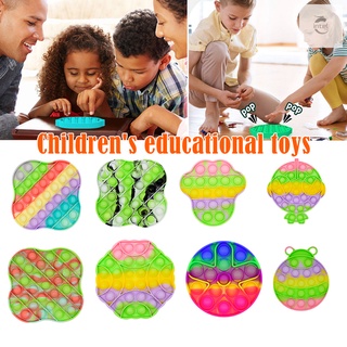 FoxMind Push Pop burbuja sensorial Fidget arco iris Color juguete alivio del estrés necesidades especiales silencioso aula regalos para niños