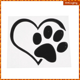 Pet Paw Love Heart Pattern Car Window Stickers Vinyl Cats Dogs Decals