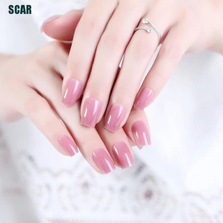 24pc claro rosa uñas postizas acrílico Gel UV completo francés uñas falsas arte consejos herramientas