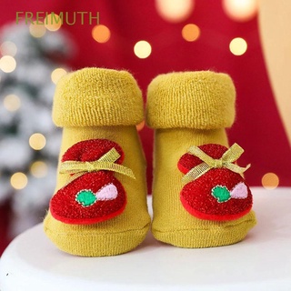 FREIMUTH Girls Baby Socks Infant Christmas Newborn Floor Socks Cute 1-3 Years old Keep Warm Children Soft Thick Non-Slip Sole/Multicolor