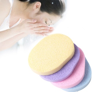Suave microporo limpieza Facial exfoliante esponjas reutilizables redondas limpieza Facial almohadilla Puff Color aleatorio