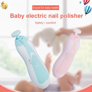 Ejxw eléctrico bebé lima de uñas Clippers con luz 6 cabezas de molienda Trimmer de uñas para bebé niño