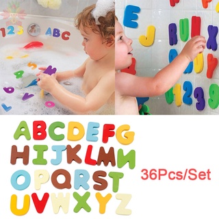 Flash 26 letras 10 números de espuma flotante juguetes de baño para niños bebé baño flotadores