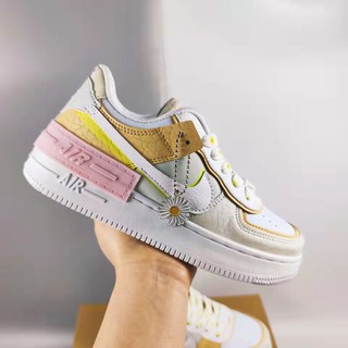 Nike Air Force 1 Macaron Daisy zapatillas de deporte para mujer con flores Kasut (1)