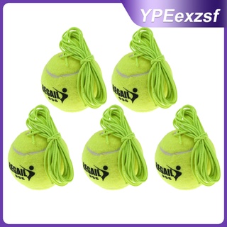 5 piezas bola de entrenamiento de tenis Solo bola elástica cuerda en cuerda entrenador bolas de práctica