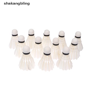 shkas 12 unids/lote plumas de pato de bádminton bola de bádminton volante accesorios deportivos bling (1)