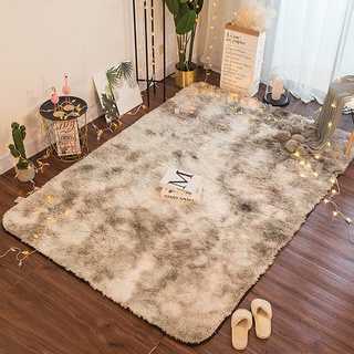 Alfombra moderna dormitorio ins nórdico alfombra de piso tie-dye gradiente felpa alfombra de noche alfombra sala de estar/dormitorio alfombra casa alfombra (2)
