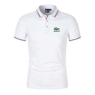 Lacoste Camiseta Polo con solapa y Manga corta Para verano/negocios/Casual/Golf