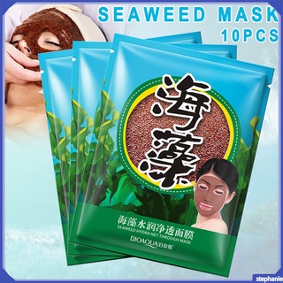 10Pcs máscara de algas hidratante hidratante poro retráctil Facial cuidado de la piel máscara