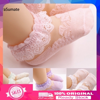 raSumate_my calcetines cortos de algodón para bebé/calcetines con volantes para verano