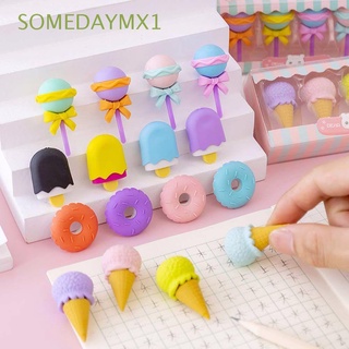 Somedaymx1 Popsicle Lollipop suministros escolares helado forma postre borrador estudiante papelería borrador lápiz borrador