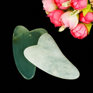 [oneinteres] 1pc natural jade tablero raspado herramienta gua sha masajeadores de cuidado facial salud.