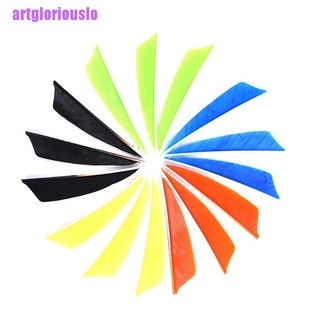 [artgloriouslo] 50 plumas de flecha de 3" de 12 colores de pavo plumas de tiro con arco accesorios de flecha (1)
