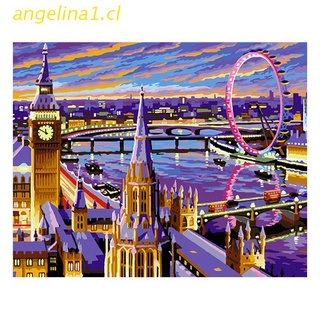 angelina1 pintura para adultos y niños diy kits de pintura al óleo preimpreso lienzo -love london
