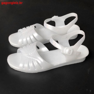 Sandalias De Plástico De media edad para mujer con suela suave antideslizante