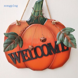 Songping Placa De madera De calabaza Para decoración De Halloween