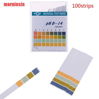 {morninsin}100Pcs 0-14 PH Test Strips Litmus Paper Universal Alkaline Acid Indicator Paper PIO