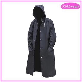 Stylish Unisex Raincoat Poncho with Hood Knee Length Hiking Junior Rainwear