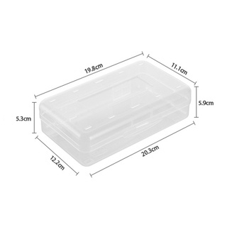 caja de papelería de gran capacidad apilable diseño anti-sucio transparente kid caja de lápices para la escuela (5)