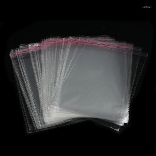 san * 100 Bolsas De Plástico Autoadhesivas De 14 X 20 Cm , Paquete Transparente De Joyería