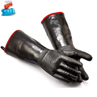 High Heat Gloves Griller Insulated Cooking Gloves for Barbecue/Grill/r/Oven Mitt/Baking, Waterproof 17Inch Long Sleeve