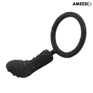 Ameesi Corrector de pene Semen bloqueo de silicona amigable con la piel retardo eyaculación anillo de bloqueo para masturbadores masculinos (9)