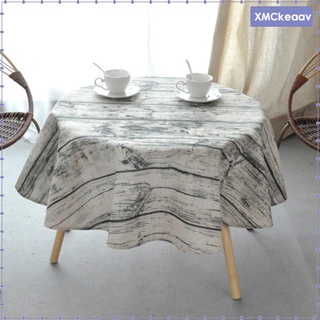mantel redondo reutilizable a prueba de retráctil mantel de mesa picnic madera grano cubierta
