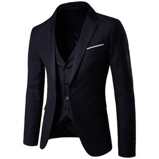 Los hombres casual blazer hombres Formal blazer para los hombres sólido clásico Jaets Slim Fit abrigo traje sin chaleco broche (1)