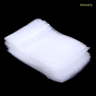 mosury 100 bolsas de plástico resellables con cierre de cremallera, transparente, bolsa de polietileno transparente, 6 cm x 9 cm