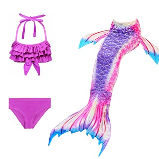 Trajes De Baño Bañables De Sirena Cola Para Niñas Traje Bikini Conjuntos