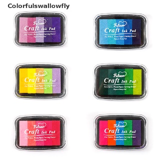 colorfulswallowfly 5 colores degradados color inkpad dedo pintura inkpad sellos para scrapbooks decoración csf
