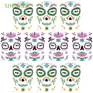 shoogii - adhesivo facial de uso amplio, fácil de limpiar, diseño de cosplay, accesorios de tatuaje, transferencia de agua, impresión temporal de larga duración, disfrazado, accesorios de fiesta, decoración de halloween