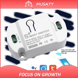 MUSATY_CL 16A Wifi Smart Switch Temporizador Interruptor Inalámbrico Home Automatización Compatible Con Tuya Alexa Google