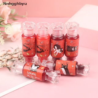 [Nnhgghbyu] 5 Colors Waterproof Lovely Lip Gloss Long Lasting Candy Dyeing Lip Tint Sweetly Hot Sale