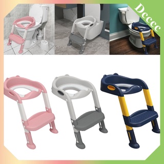[Dcccc] Asiento de inodoro plegable para niños, ajustable, taburete antideslizante, suave, con taburete de plástico, silla para orinar (3)