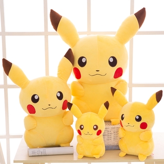muñecas de animales pikachu de 25-55 cm de sonrisa juguetes de peluche kawaii de dibujos animados pikachu suave muñecas grandes juguetes