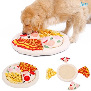 Jan Pizza Forma Lavable Mascota Snuffle Alimentación Estera Perro Rompecabezas Juguetes Nariz Trabajo Manta Para Perros Cachorro Entrenamiento Interactivo Estrés