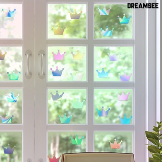 dreamsee - calcomanía para ventana, autoadhesiva, efecto arcoíris, reflectante, 3d, para el hogar