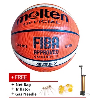 original molten gg5x bola de baloncesto oficial tamaño 5 niño bola de baloncesto resistente al desgaste interior/exterior durable bola de entrenamiento libre inflador