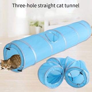 art túnel recto plegable con campana bola gato juego de canal interactivo juguete