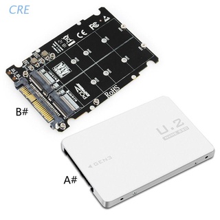Cre M.2 SSD a U.2 adaptador 2in1 M.2 NVMe y SATA-Bus NGFF SSD a PCI-e U.2 SFF-8639 adaptador PCIe M2 convertidor para escritorio