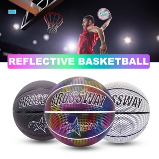 Glowing Reflective Basketball Luminous Flashing Basketball Night Training Sports Indoor and Outdoor