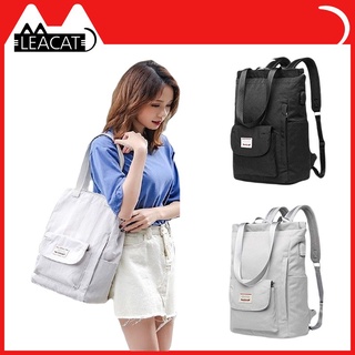 [en Stock] [Leacat] mochila de mujer impermeable elegante portátil mochila 13 13.3 14 15.6 pulgadas coreano moda Oxford lona USB College mochila bolsa femenina para mujeres (1)