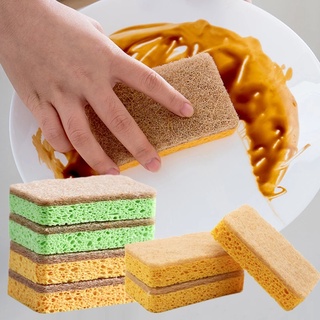 1PC Household Multi-Purpose Sisal Wood Pulp Cotton Scouring Sponge / Kitchen Cleaning Sponges For Clean Dishes, Pots and Pans