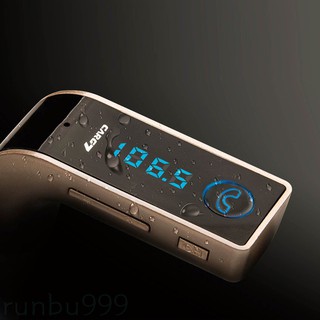Transmisor FM de coche manos libres Bluetooth Kit de coche reproductor MP3 Dual USB cargador