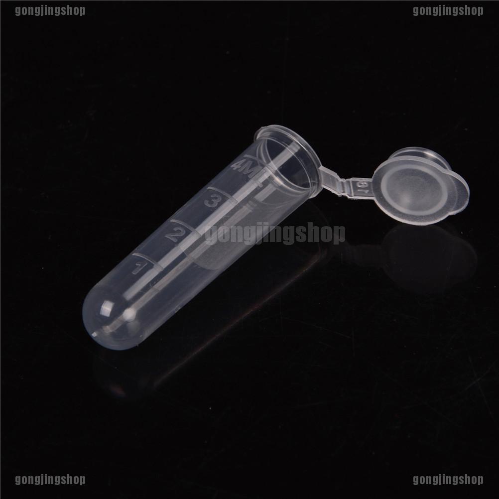 Gongjingshop - tubo de prueba de laboratorio (30 unidades, 5 ml, plástico, centrífuga, frasco, botella de muestras con tapa)