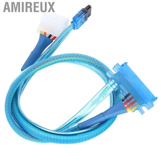 Amireux SATA Cable 7+15Pin 4Pin macho a hembra Cable de alimentación de disco duro para/en HDD
