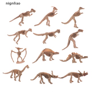 Fossil NNO 12pcs Varios Dinosaurios Plásticos Fósiles Esqueleto Dino Figuras Niños Juguete Regalo .