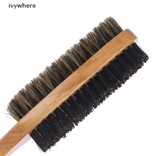 ivywhere 1x cepillo de cerdas de jabalí para hombre, madera, onda rizada, peinado, barba, cepillo de pelo cl (8)