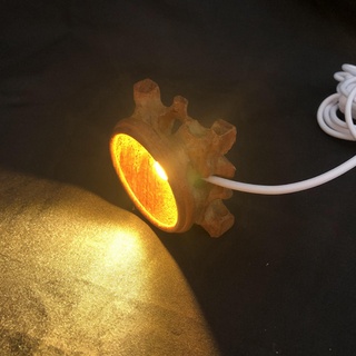 SAY luminoso LED Base de madera maciza caoba hueco tallado de raíz para uso de bola de cristal (3)